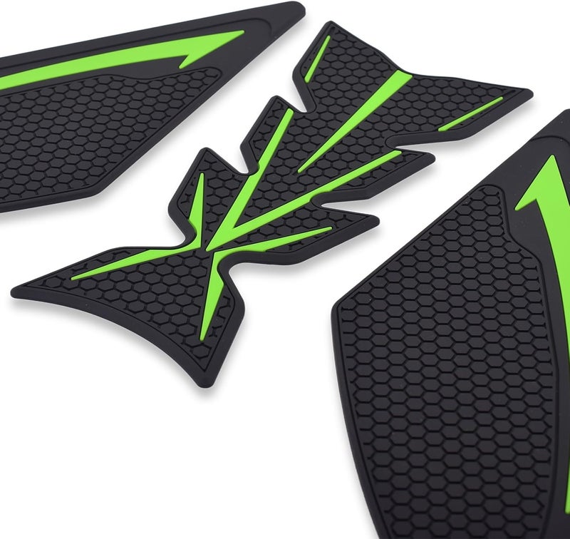 BYEMTTY Motorcycle Tank Grip Protector Pads, Anti-Slip Honeycomb Design, Compatible with Suitable for Kawasaki Ninja250 Ninja400 2018-2024 Z250 Z400 2019-2024 Ninja500 Z500 2024- (green) - Image 5